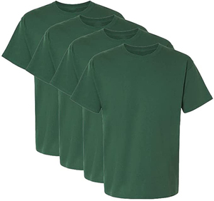T-shirt rouge à col rond et manches courtes pour homme, 100 % coton jersey, coupe décontractée, longueur standard, couleur unie, design épuré - Product Image 5