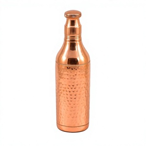 Axiom Home Accents Private Label Indian Copper Water <b>Bottle</b> Mirror Polished Champagne Style <b>1L</b> Drinkware Medium Size - Product Image 1