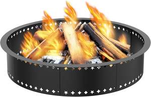 High-Temperature Paint Mini Firepit <b>Burner</b> Galvanized Steel Firepit <b>Ring</b> Outdoor Campfire Wholesales OEM Factory Price Smokeless - Product Image 2