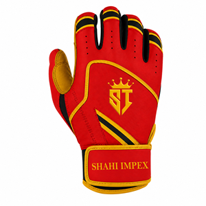 Guantes de Bateo Shahi Impex de Cuero Rojo, Edición Limitada, Calidad Premium, 100% Cuero CABRETTA, 0.9mm de Grosor, Ligeros y Duraderos - Product Image 3