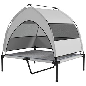 Cuccia Rialzata Portatile per Cani 91,4 cm x 74,9 cm x 88,9 cm con Tettuccio Rimovibile e Tappetino Rinfrescante per Esterni, Include Borsa per il Trasporto - Product Image 1