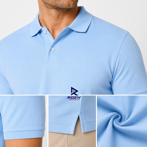 Polo homme premium conçu pour un style décontracté et sportif, tissu léger, texture douce, idéal pour l'été, confortable à porter. - Product Image 6