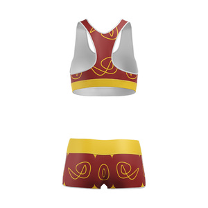 Ensemble de yoga 2 pièces pour femme, taille haute, sans manches, col rond, extensible dans quatre directions, séchage rapide, anti-plis, anti-transpiration - Product Image 3