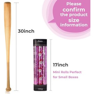 3 Rollos de Papel de Regalo Navideño Rosa de 17 Pulgadas x 10 Pies, Papel Metálico Brillante con Diseño de Santa Claus y Copos de Nieve, Mini Rollo de Papel para Envolver Regalos - Product Image 2