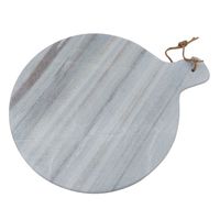 Multifunctioneel duurzaam marmeren snijplank met houten messenhouder, 1,5 cm dik, vaatwasserbestendig voor groenten, kaas en desserts