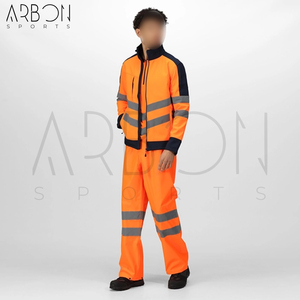Vestes de sécurité orange réfléchissantes à haute visibilité, coupe-vent, imperméables, avec impression de logo personnalisé, nouvelle tendance, fournisseur fiable. - Product Image 5