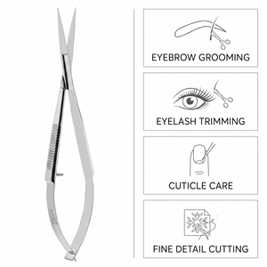 Small Professional Grooming Shears Stainless Steel Curved Blade Fine Tip Right-<b>Handed</b> Durable <b>Nail</b> Art for Beauty Detailing <b>Nail</b> - Product Image 2
