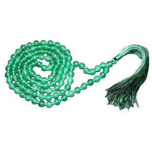 High Quality 108 Green <b>Aventurine</b> Beads Mala <b>Necklace</b> Long Tassel Yoga Jewelry Unisex Hinduism Healing Crystal Gift Party - Product Image 1