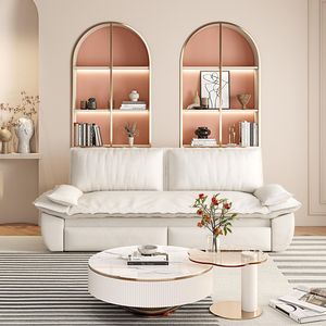 Divano Letto Queen Convertibile 3-in-1 da 186 cm, Multifunzionale in Velluto Beige/Bianco (Vecchio SKU W1885S000) - Product Image 5