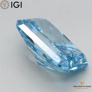 Diamant de laboratoire cultivé CVD de couleur bleu vif fantaisie, clarté VVS2, taille RADIANT de 2,51 carats avec certificat IGI pour bague personnalisée - Product Image 5