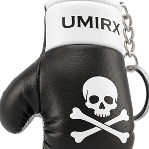 Pirate Flag Mini <b>Boxing</b> Glove Keychain Skull Crossbones Jolly Roger Lightweight PU Leather Lace-Up Closure <b>Gift</b> Bag Charm Custom - Product Image 2
