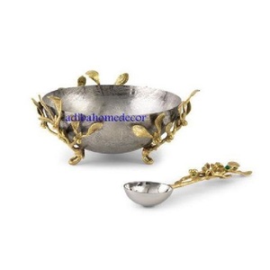 Mistletoe Small Dish Spoon Decorative Serving <b>Bowl</b> with Spoon for <b>Snacks</b> Condiments Dry Fruits Festive Table Decor - Product Image 1