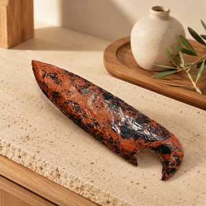 Daga de Cristal de Obsidiana de Caoba Hecha a Mano |   Gema Natural Coleccionable, Decoración de Protección Espiritual y Regalo Simbólico - Product Image 6