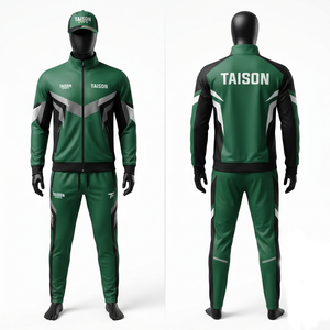 TAISON SPORTS Traje de Voleibol de Forro Polar de Poliéster/Nylon de 300g, Ecológico, de Secado Rápido, Impermeable, con Capucha y Cremallera Completa - Product Image 2