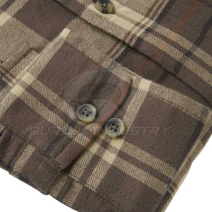 Camisa de Franela a Cuadros para Hombre, Nueva, a la Moda, OEM ODM, Personalizada, de Algodón, Manga Larga, con Botones al Frente, Bolsillos Dobles en el Pecho, Alta Calidad, Envío Rápido - Product Image 6