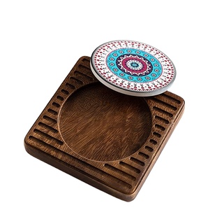 CRAFTSMANSHIP DESGIAN EN BOIS NATUREL Boîte à épices de table en bois imprimée de qualité supérieure avec compartiments séparés pour épices et - Product Image 4