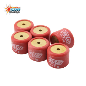 Rouleaux de poulie CVT en laiton SUN Racing 11G 20x15mm pour scooter PCX/CLICK125i/SKYDRIVE125, ensemble de rouleaux durables 6 pièces, nouveau rouge - Product Image 5