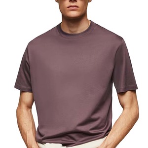 เสื้อยืดคอตตอนแท้ 100% แขนสั้น แบบเรียบ สำหรับผู้ชายและยูนิเซ็กซ์ รับปักโลโก้ พิมพ์ลาย คุณภาพสูง ลายเรียบ - Product Image 1