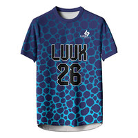 Maillot de football en sublimation en gros, manches courtes, col rond, design personnalisé, logo, tenue d'équipe, séchage rapide, respirant, fabricant