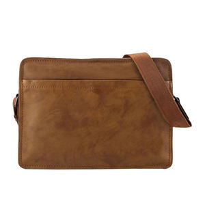 Sac bandoulière unisexe en cuir véritable, étanche, avec fermeture éclair, capacité 1-1,9 L, sangle réglable, design pliable – Vente en gros - Product Image 6