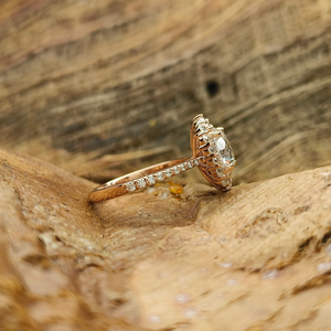 2 CT Cut Moissanite Engagement <b>Ring</b> <b>Solitaire</b> Accent Cluster Halo Design Rhodium IGI Certified Luxury Wedding <b>Ring</b> for Gift - Product Image 3