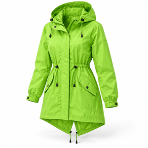 Neon <b>Pink</b> Cape Sleeve Windbreaker <b>Jacket</b> Lightweight Windproof Outdoor Rain Shell Unisex Sports Workwear Export Wholesale Label - Product Image 2