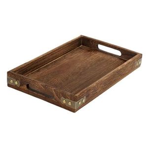 Luxury wooden rectangular tray multipurpose serving platter handmade sturdy finish perfect <b>for</b> <b>kitchen</b> dining table <b>decor</b> use - Product Image 2