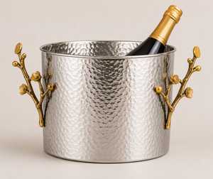 Luxury Stainless Steel Wine Cooler for Bucket Ice Bucket Beverage Chiller Portable 12L Capacity Party Use - Product Image 6