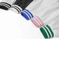 Vestes de baseball universitaires unisexes personnalisées avec design coloré, style patchwork, col montant, capuche respirante en laine