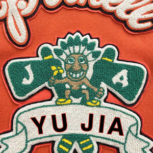 Veste de baseball personnalisée avec logo, streetwear, broderie de haute qualité, veste bomber en cuir et polaire pour l'hiver, veste de baseball pour hommes - Product Image 5