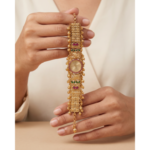 Indian Ethnic Artificial Jewellery Pranita Heritage <b>Watch</b> Bracelet Brass - Product Image 1