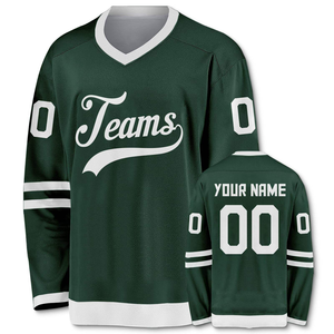 Custom Ice Hockey Jersey Sublimated Team Uniform Personalized Name Number 100% Polyester Padded Breathable Quick Dry V-neck Slim - Product Image 1
