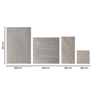 Dalles de pavage extérieur en grès vert Arena Stone Raj, finition brossée, découpées sur mesure, multi-tailles pour allées, chemins et jardins - Product Image 5