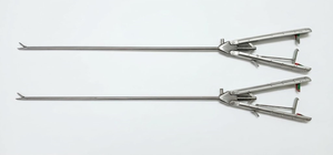 Porte-aiguille laparoscopique, 2 pièces, 5mm x 330mm, à mâchoires droites, instruments chirurgicaux réutilisables - Product Image 1