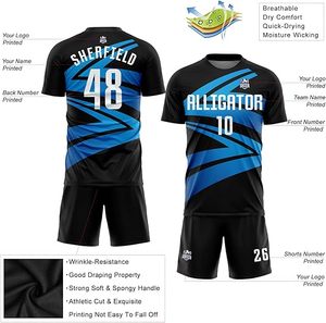 Uniforme de Fútbol Personalizado para Jugador, Camiseta y Pantalones Cortos para Equipo de Fútbol, Ropa Deportiva Transpirable de Secado Rápido para Clubes, Academias y Competiciones - Product Image 4