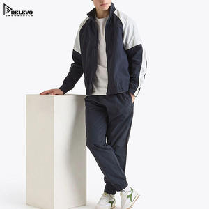 Chándal deportivo de invierno para hombre |   Conjunto de Chaqueta de Manga Larga y Pantalones Deportivos de Poliéster, Secado Rápido, Transpirable, Ligero, Informal - Product Image 6