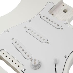 Kit Chitarra Elettrica Smart per Principianti Fai-da-te, Stile ST a 6 Corde con Corpo in Mogano, Manico in Acero, Accessori in Palissandro, Colore Bianco - Product Image 2