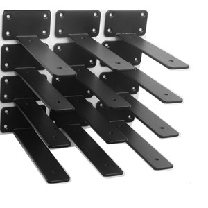 Supports d'étagères industriels en fer forgé Aqdus Saleem AS-IB006 |   Supports rectangulaires robustes pour salon - Vente en gros Inde - Product Image 1
