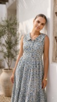 Nouveautés été 2023, robe longue maxi bohème florale écologique pour femmes, style bohème chic, viscose crêpe, col en V, tie-dye