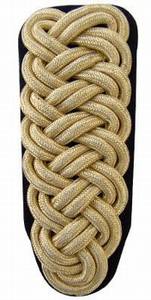 Epaulettes de marinero con base trasera de fieltro negro de 10 mm, trenzado de alambre metálico para hombro, bordado hecho a mano, personalizables - Product Image 5