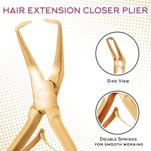 Juego de Pinzas para Extensiones de Cabello, Herramientas Metálicas para Instalar y Retirar, Color Dorado, Uso Profesional - Product Image 3