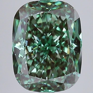 4.92 Carat <b>Cushion</b> Cut Lab Grown Diamond Fancy Vivid Green VS2 IGI Certified CVD Loose Diamond Wholesale for Jewelry Making - Product Image 1