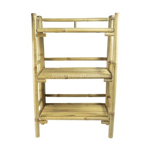 Save Shipping Space Bamboo Folding <b>Shelf</b>, 3 Tier Collapsible Bamboo Storage <b>Rack</b> Wholesale High Quality - Product Image 1