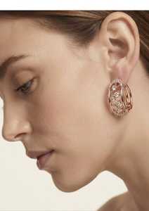Boucles d'oreilles clous en or rose plaqué, diamants de laboratoire taille brillant rond, certifiés IGI VS1, cadeau de luxe pour femme - Product Image 2