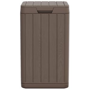 Cestino per Rifiuti da Esterno Marrone 38x38x65 cm in Materiale PP Resistente - Product Image 4