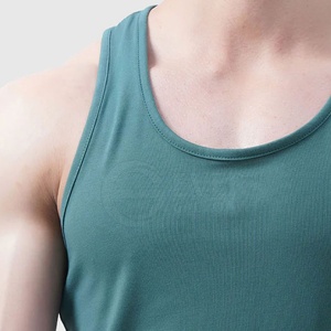 New Design Breathable Cotton/Bamboo Fiber Men Gym Tank <b>Top</b> Fitness Sport Wear Workout Quick Dry Windproof High Street Style - Product Image 3