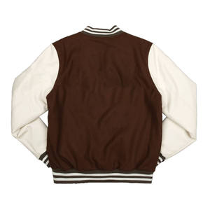 Blouson Bomber en Cuir Polaire Hiver Homme Haute Qualité, Logo Personnalisé, Streetwear, Broderie Chenille, Style Letterman - Product Image 4