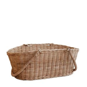 ¡SUPER VENTAS! Cesta de Almacenamiento Tejida a Mano de Ratán Natural Ecológica, Diseño Moderno, Apilable, Multiusos para Verduras y Flores - Product Image 1