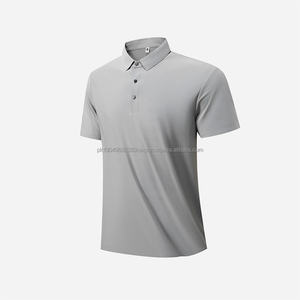 Camiseta Polo de Manga Corta para Hombre y Mujer, Verano, Elástica, de Seda Helada, Color Sólido, Tejido de Punto Sin Costuras, Corta - Product Image 4