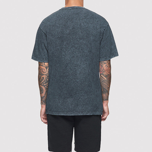 T-shirt streetwear tendance délavé à l'acide, coupe ample et oversize, style vintage, unisexe, en coton, luxe - Product Image 4